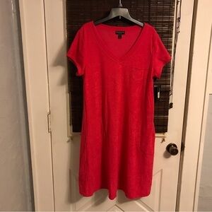 NWT Miss Elaine Relax V neck Terry Cloth Dress
